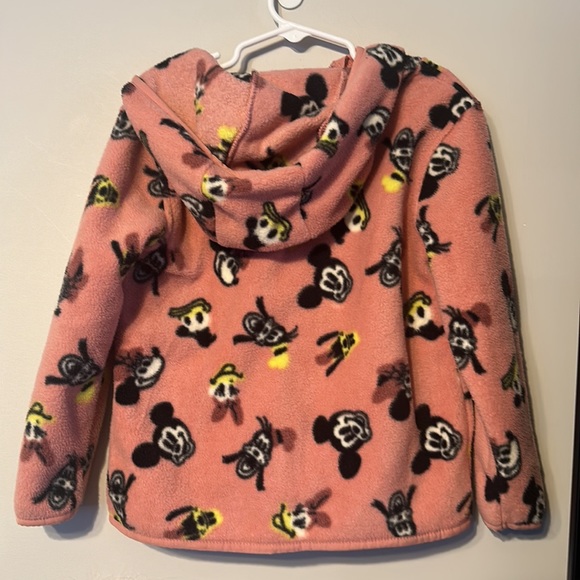 Disney Amazon Essentials Polar Fleece Pink Mickey & Friends Jacket Girls XS 4-5 - Picture 4 of 5